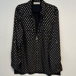 Michael Kors Black Blouse with Gold Accents